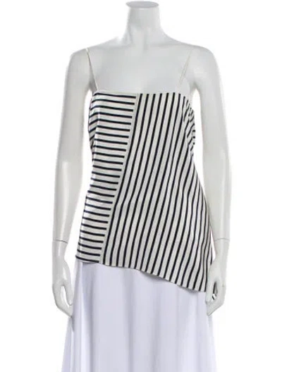 Pre-owned Tibi Silk Striped Top In Multi