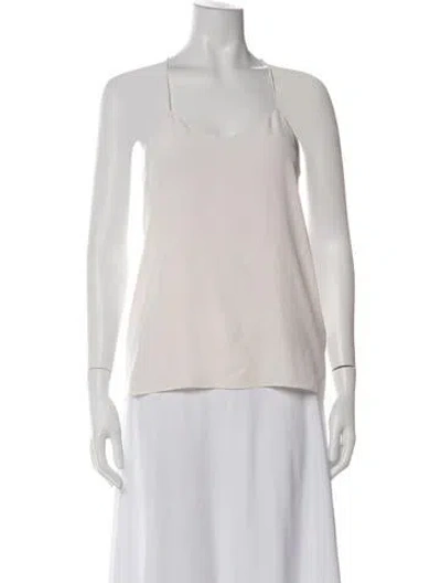 Pre-owned Tibi Silk V-neck Top In Blue