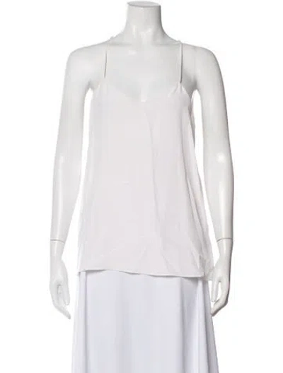 Pre-owned Tibi Silk V-neck Top In Neutral