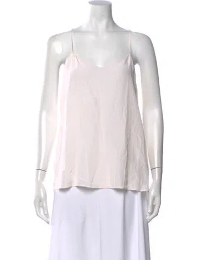 Pre-owned Tibi Silk V-neck Top In Neutrals