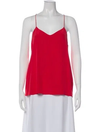 Pre-owned Tibi Silk V-neck Top In Pink