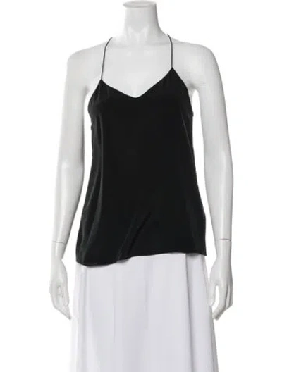 Pre-owned Tibi Silk V-neck Top In White