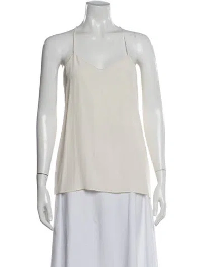 Pre-owned Tibi Silk V-neck Top In Yellow
