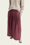 Tibi Silk Voile Cargo Triple Pleat Pants Light Mulberry