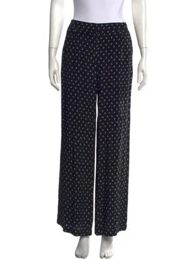 Pre-owned Tibi Silk Wide Leg Pants In Black