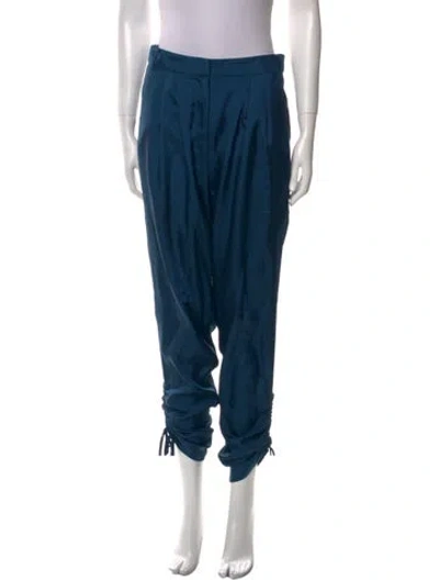 Pre-owned Tibi Skinny Leg Pants In Blue