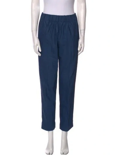 Pre-owned Tibi Skinny Leg Pants In Blue