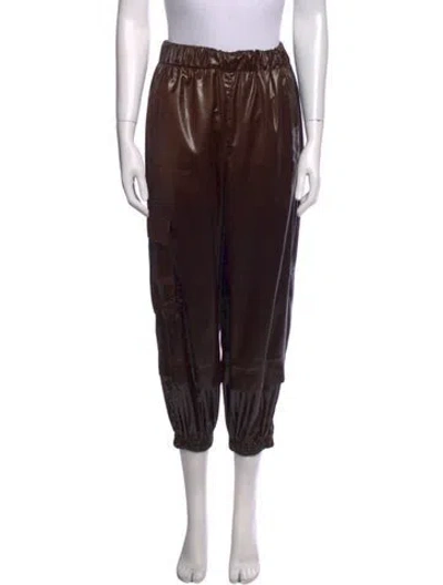 Pre-owned Tibi Skinny Leg Pants In Brown