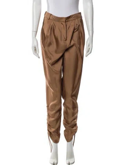 Pre-owned Tibi Skinny Leg Pants In Brown