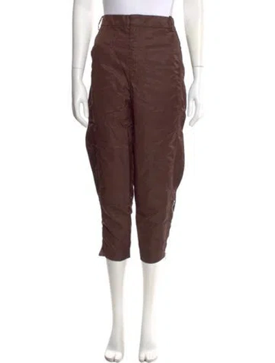Pre-owned Tibi Skinny Leg Pants In Brown