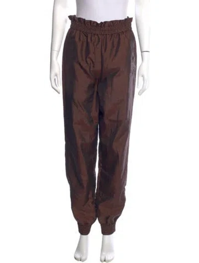 Pre-owned Tibi Skinny Leg Pants In Brown