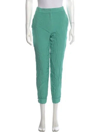 Pre-owned Tibi Skinny Leg Pants In Green