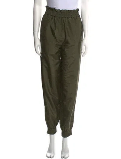 Pre-owned Tibi Skinny Leg Pants In Green