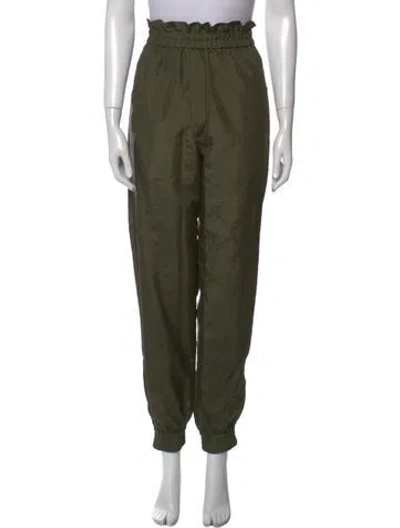 Pre-owned Tibi Skinny Leg Pants In Green