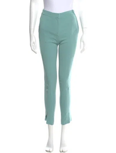 Pre-owned Tibi Skinny Leg Pants In Green