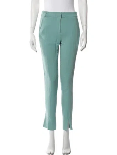 Pre-owned Tibi Skinny Leg Pants In Green