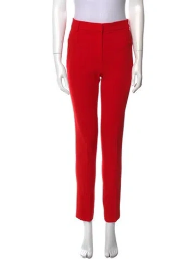 Pre-owned Tibi Skinny Leg Pants In Red