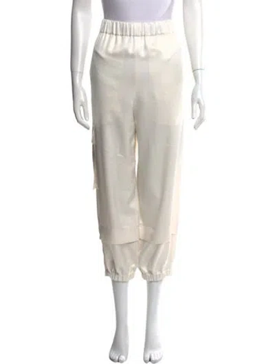 Pre-owned Tibi Skinny Leg Pants In White