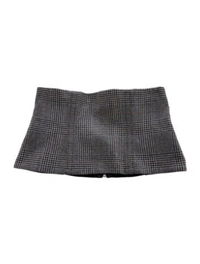 Pre-owned Tibi Skinny Wool Waist Belt In Gray