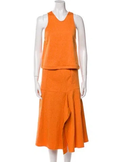 Pre-owned Tibi Skirt Set In Orange