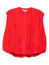 Tibi Sleeveless Blousant Vest In Red