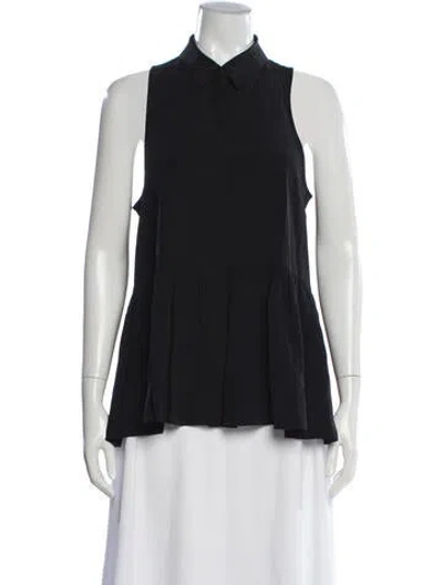 Pre-owned Tibi Sleeveless Blouse In Black