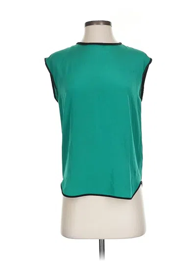 Pre-owned Tibi Sleeveless Blouse In Green