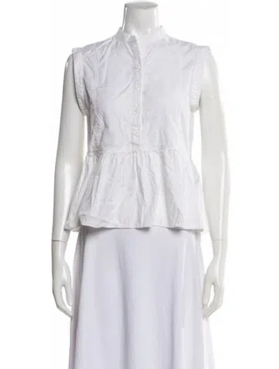 Pre-owned Tibi Sleeveless Blouse In White