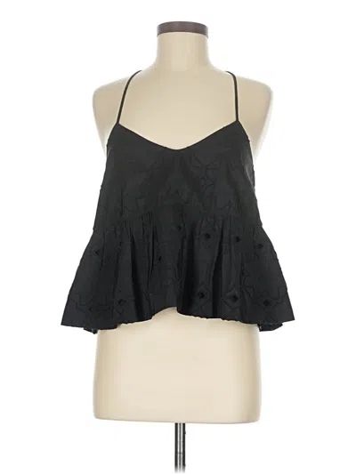 Pre-owned Tibi Sleeveless Silk Top Black Halter Neckline Tops