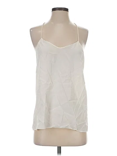 Pre-owned Tibi Sleeveless Silk Top Ivory Halter Neckline Tops In White