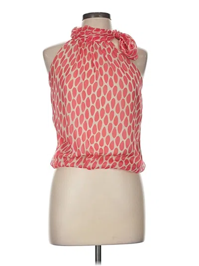 Pre-owned Tibi Sleeveless Silk Top Pink Halter Neckline Tops