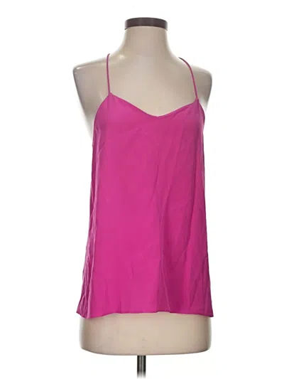 Tibi Sleeveless Silk Top Pink Halter Neckline Tops