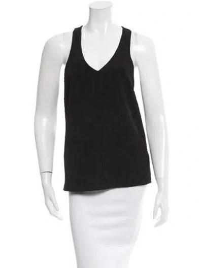 Pre-owned Tibi Sleeveless Textured Top In Black