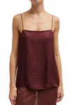 Tibi The Slip Cami In Port Wine In Multi