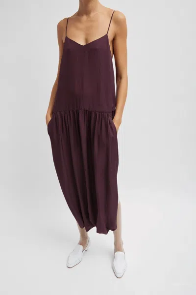 Tibi Spring Acetate Strappy Jalouise Dress In Crimson In Black