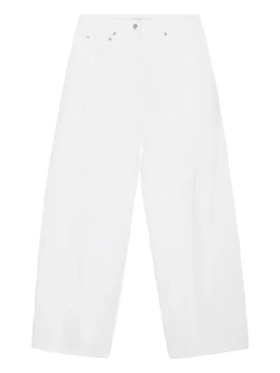 Tibi Spring Sid Cotton Jeans In White