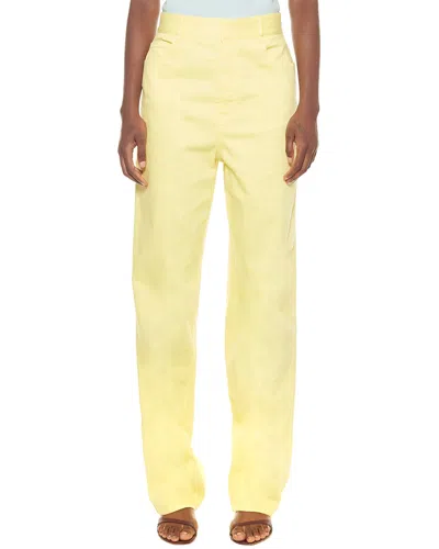 Tibi Spring Weight Denim Carpenter Jean In Yellow