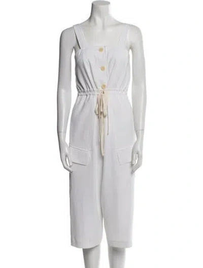Pre-owned Tibi Square Neckline Jumpsuit In Neutral