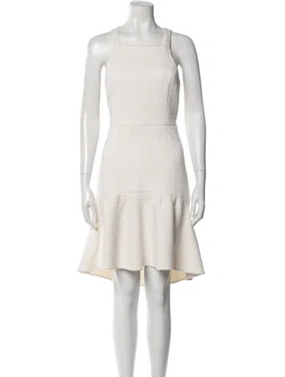 Pre-owned Tibi Square Neckline Knee-length Dress In Neutral