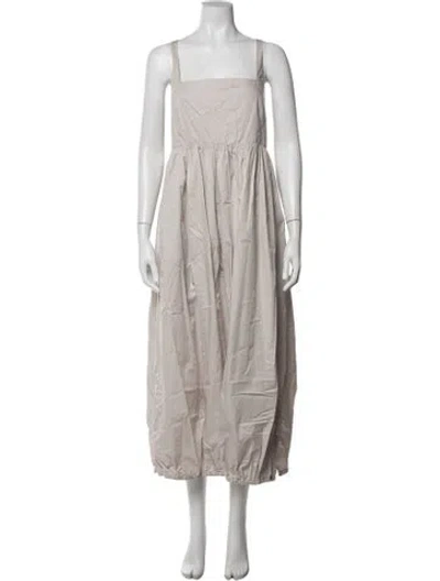 Pre-owned Tibi Square Neckline Long Dress In Purple