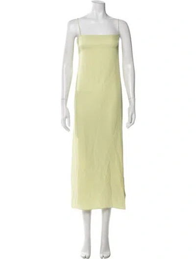 Pre-owned Tibi Square Neckline Long Dress W/ Tags In Green