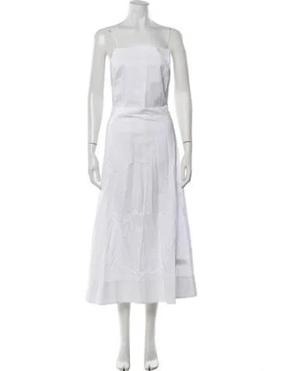 Pre-owned Tibi Square Neckline Long Dress W/ Tags In White