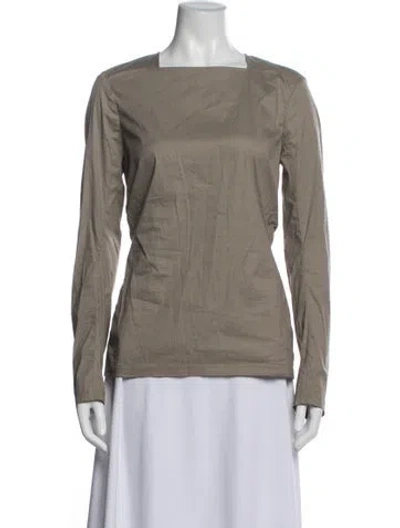 Pre-owned Tibi Square Neckline Long Sleeve Top W/ Tags In Purple