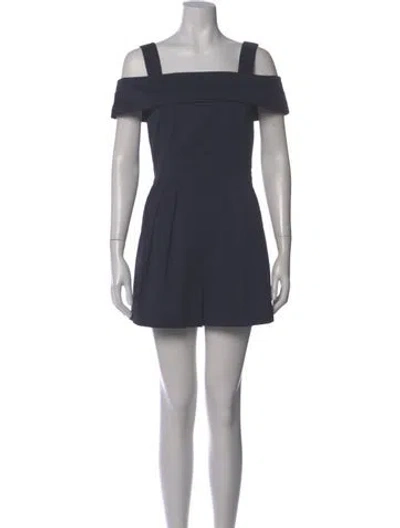 Pre-owned Tibi Square Neckline Romper In Gray