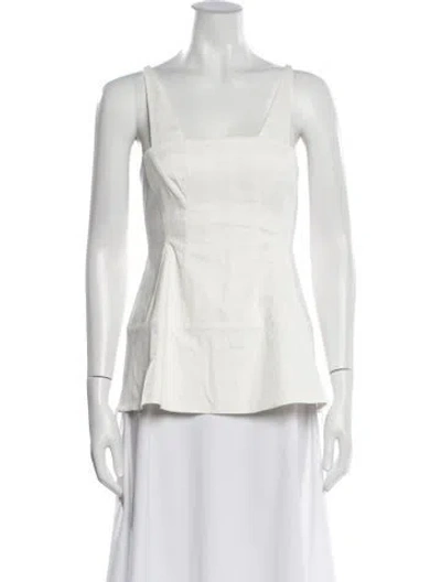 Pre-owned Tibi Square Neckline Sleeveless Top In Neutral