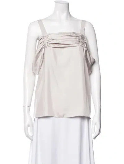 Pre-owned Tibi Square Neckline Sleeveless Top In Neutral