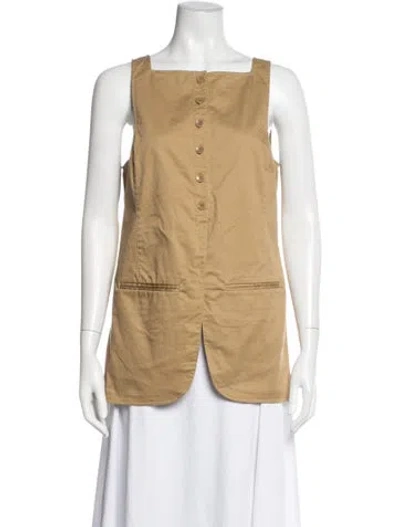 Pre-owned Tibi Square Neckline Sleeveless Top In Neutrals