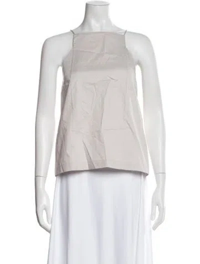 Pre-owned Tibi Square Neckline Sleeveless Top W/ Tags In Gray