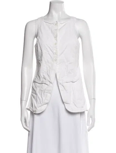 Pre-owned Tibi Square Neckline Sleeveless Top In White