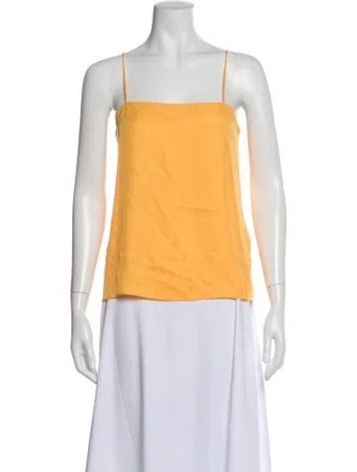 Pre-owned Tibi Square Neckline Sleeveless Top In Yellow